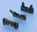 1380 - SMT-Wannenstiftleisten mit Verriegelung RM 2,54mm, stehend