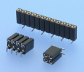 1531 - SMT-Präzisions-Buchsenleisten RM 2,54mm, stehend, 1-/2-reihig