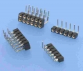 322 - IC-Leisten RM 2,54mm, gewinkelt, 1-/2-reihig