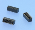 3491 - SMT-Buchsenleisten RM 2,54mm, stehend, 2-reihig - BH 5,0mm, durchsteckbar